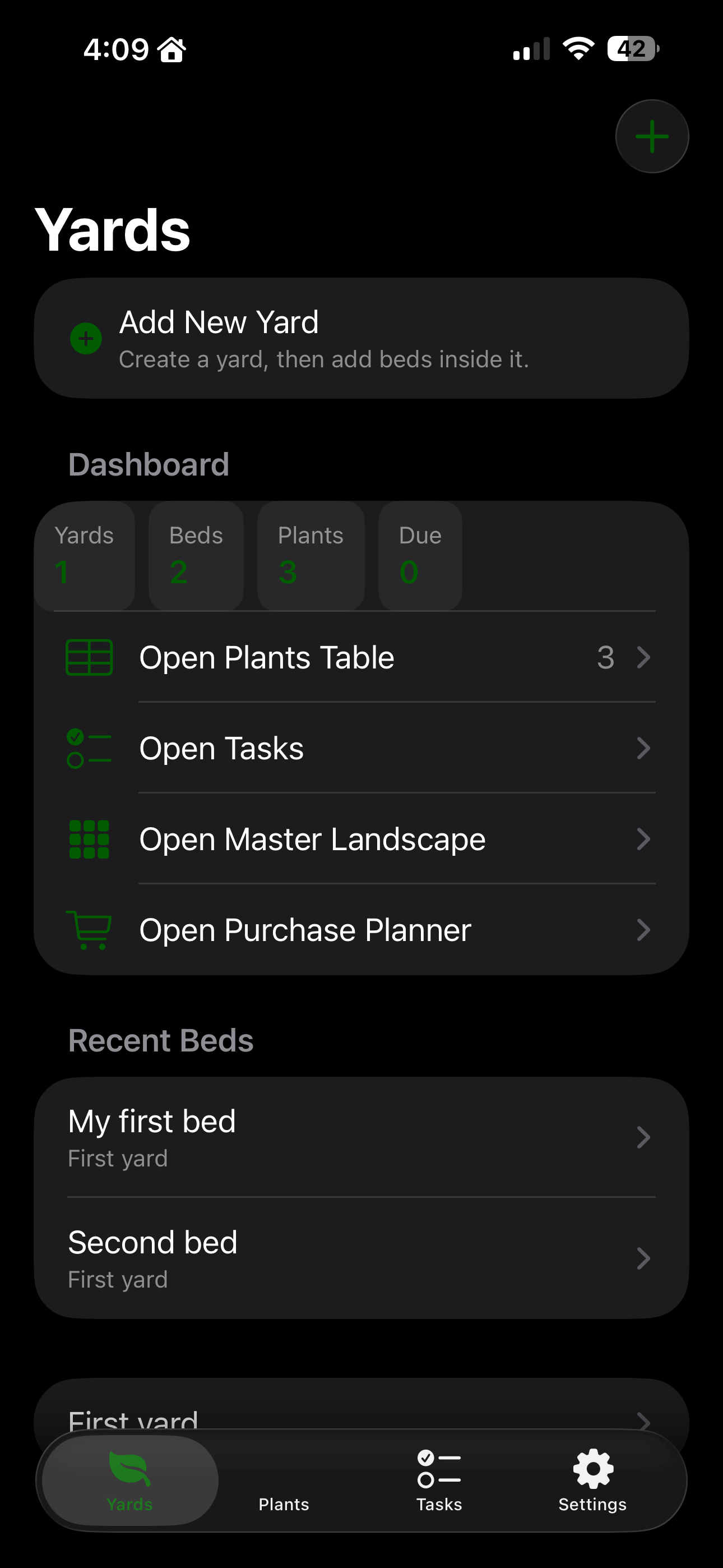Bedhead plant planner with bed-level organization